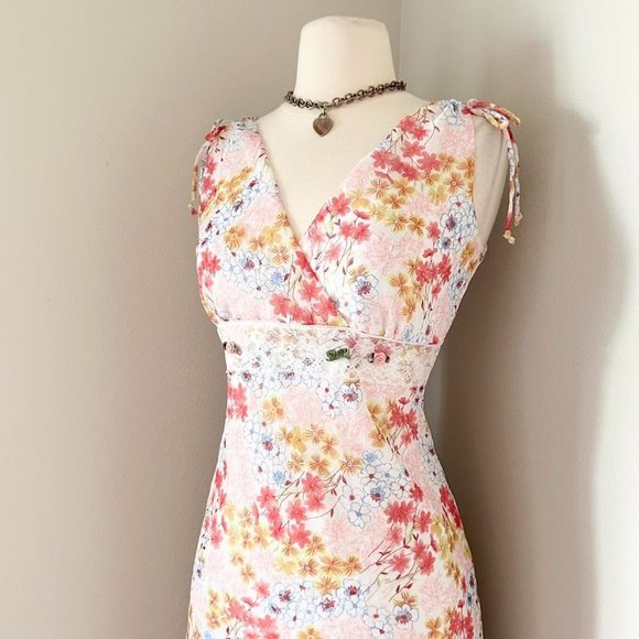 Vintage y2k Ruby Rox Dainty Floral Coquette Dress - Picture 3 of 7